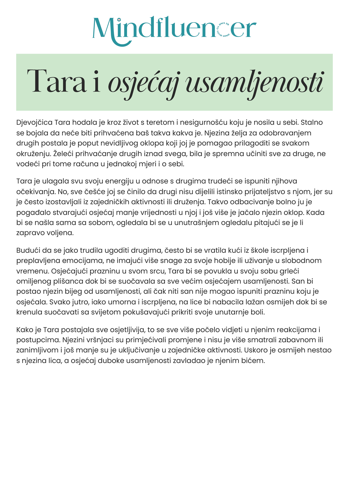 Tara i osjećaj usamljenosti 